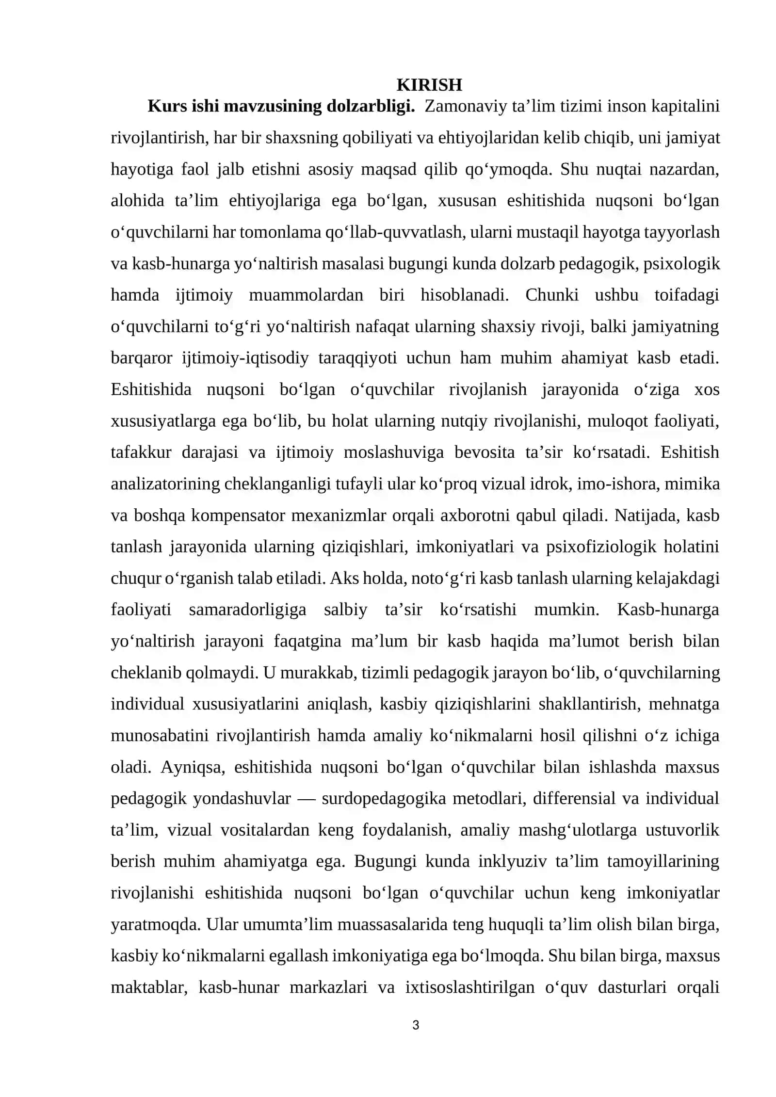 Eshitishida nuqsoni bo‘lgan o‘quvchilarni kasb-hunarga yo‘naltirish. 3
