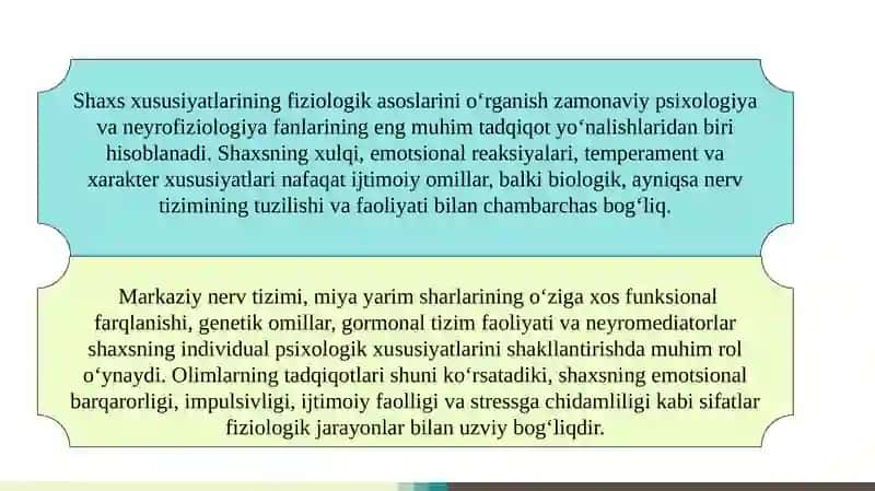 Shaxs xususiyatlarining fiziologik asoslari 3