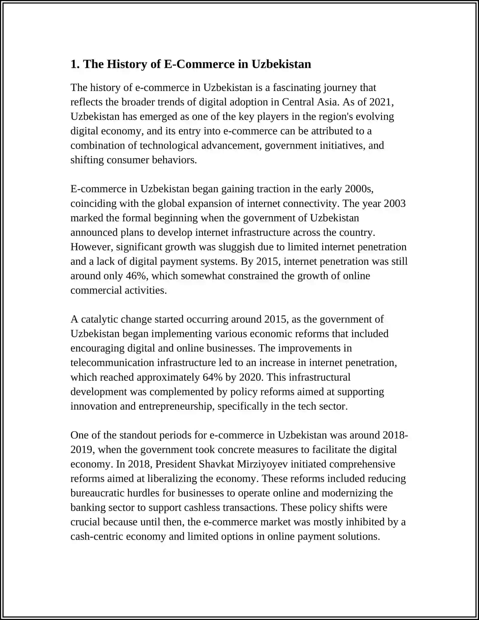 DEVELOPMENT OF ELECTRONIC COMMERCE IN THE REPUBLIC OF UZBEKISTAN 3