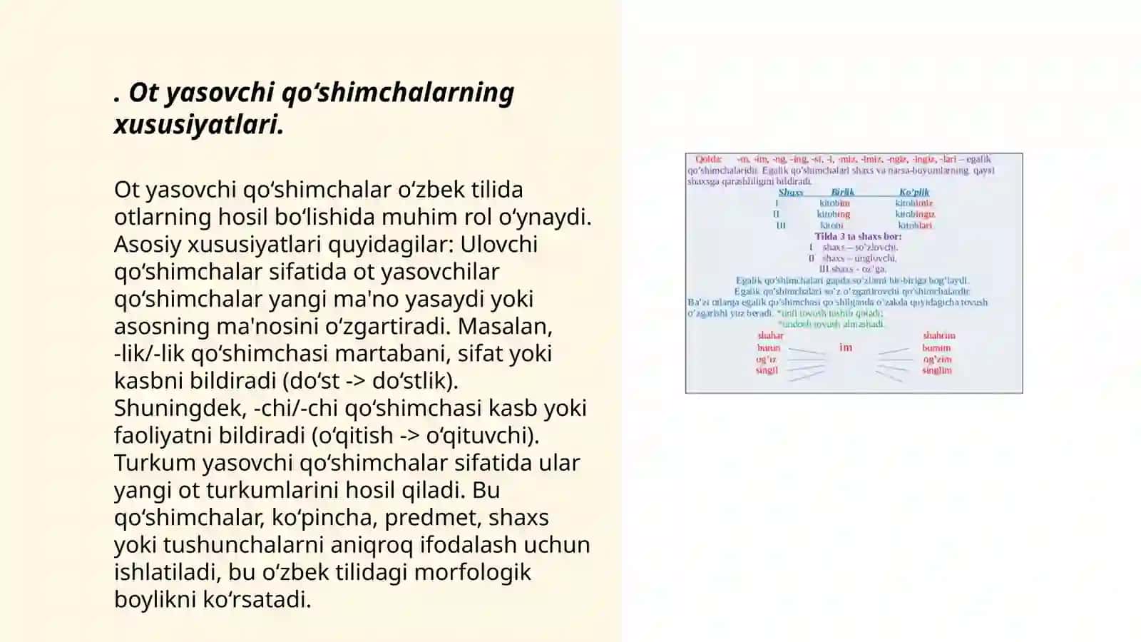 Ot yasovchi qo‘shimchalar 3