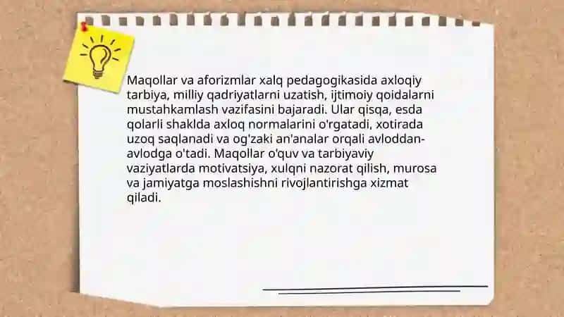 Xalq pedagogikasida tarbiya vositalari 3