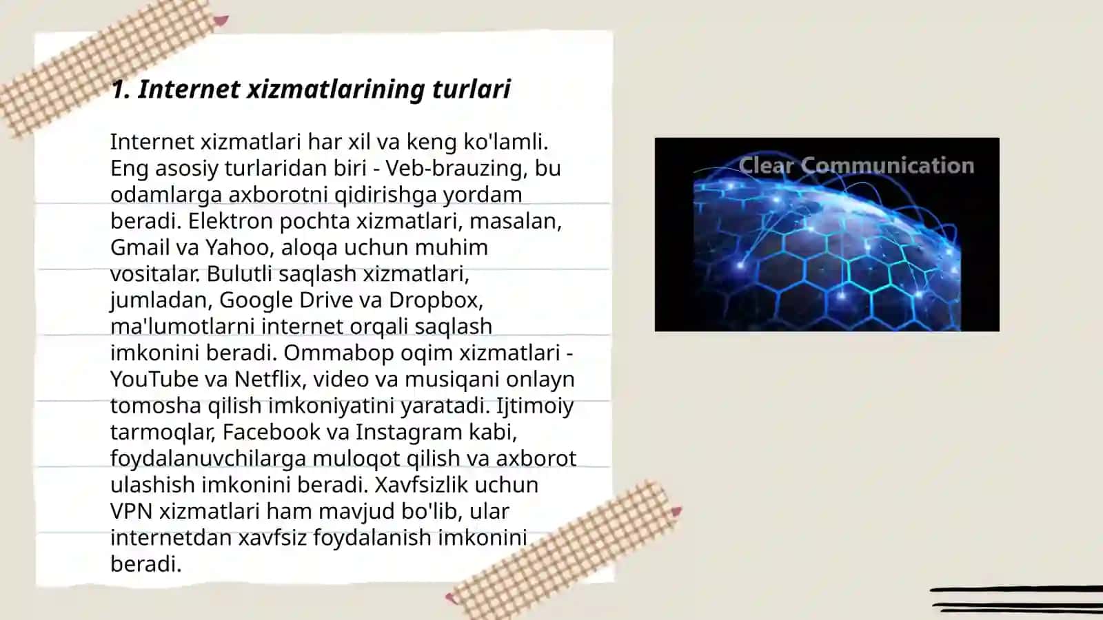 Internet texnologiyalari.Internet xizmatlaridan foydalanish 3