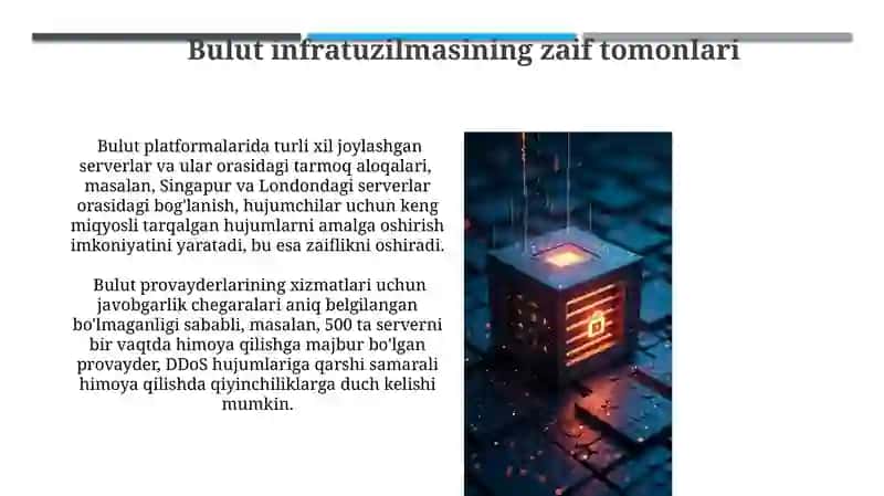 Bulutli Hisoblash Tizimlarida DDoS Hujumlaridan Himoyalanish Usullari 3