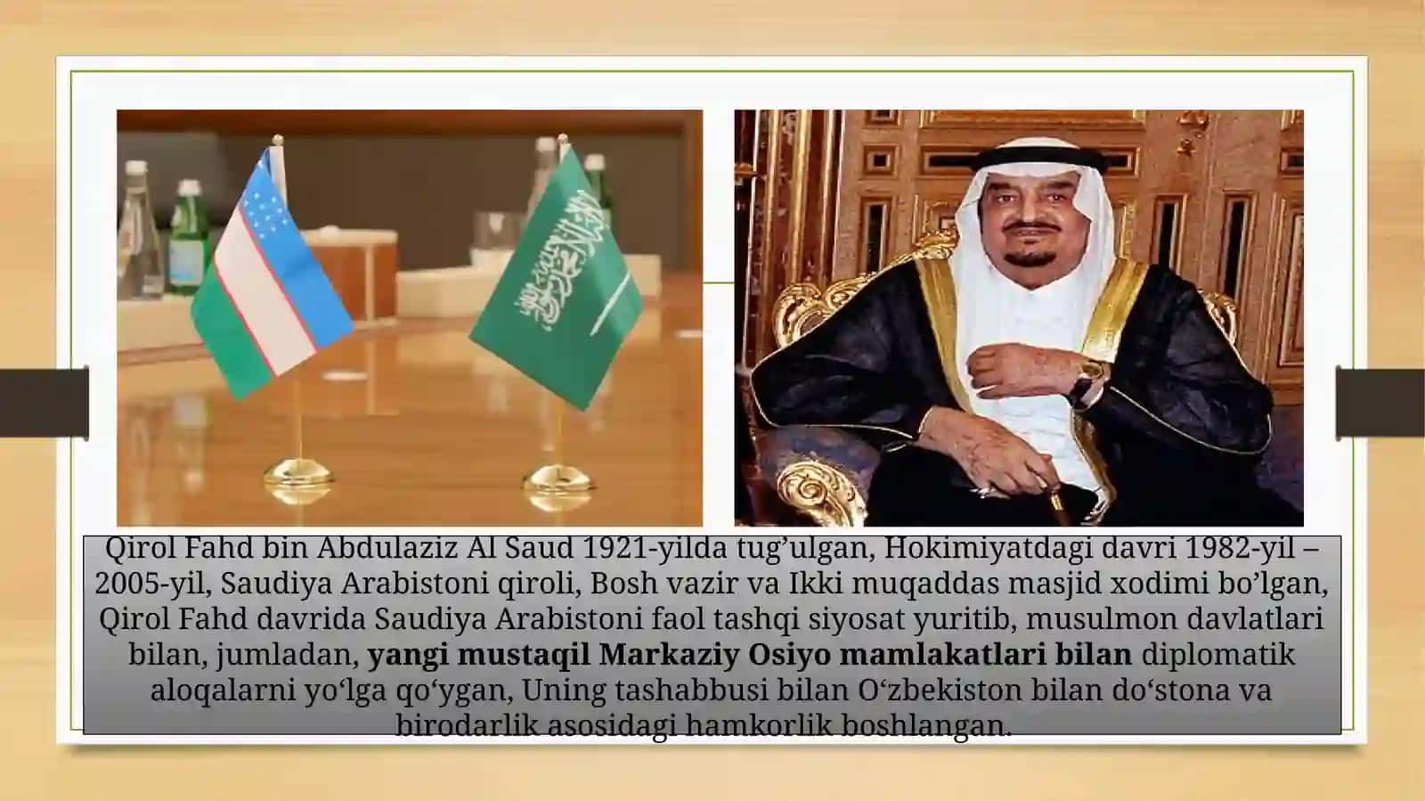 O‘zbekiston va Saudiya Arabistoni o‘rtasidagi hamkorlik munosabatlari 3