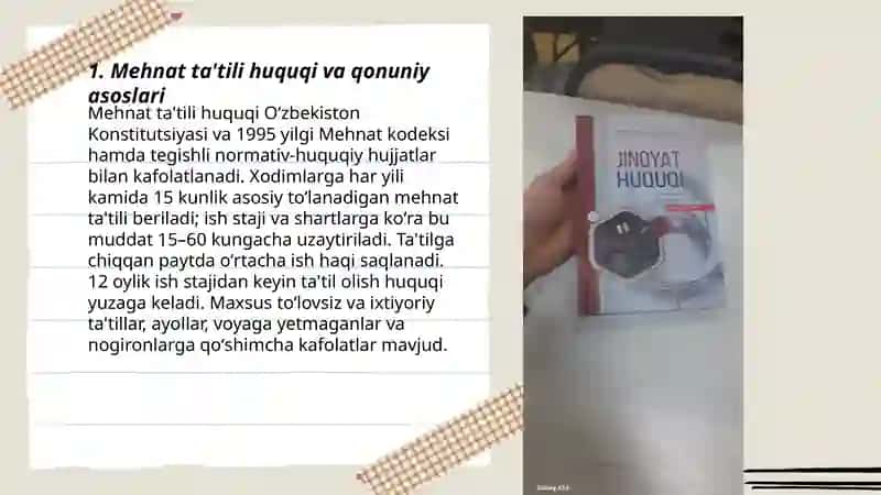 Mehnat ta'tili 3