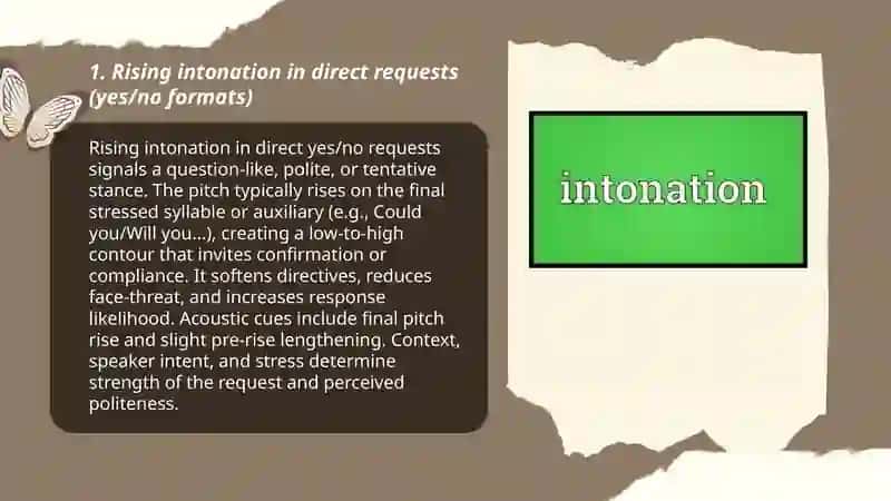 Intonation in Request 3