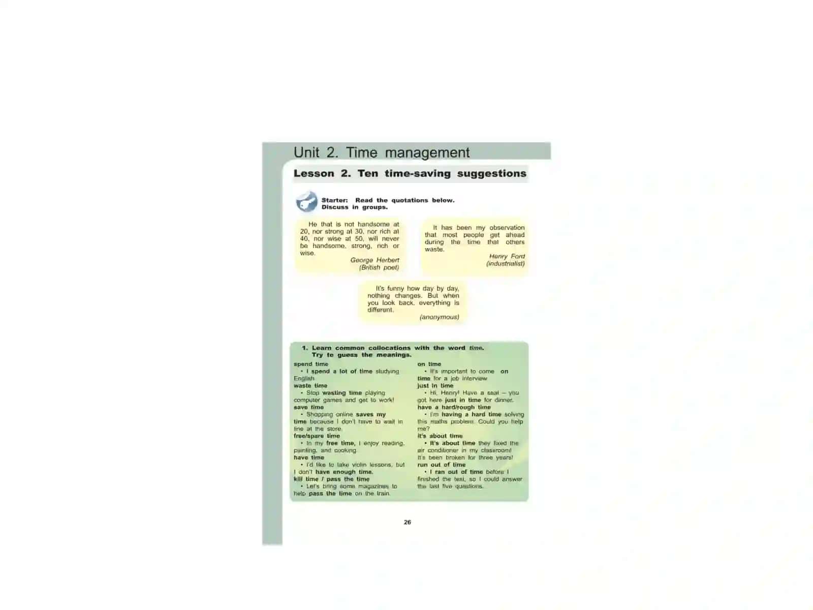 6 th Theme.Lesson 2. Time management.Ten time saving suggestions 3