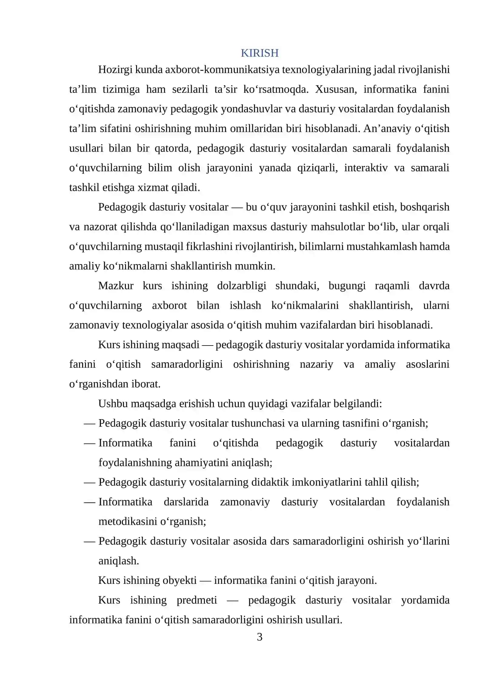 Pedagogik dasturiy vositalar yordamida informatika fanini  o'qitish samaradorligini oshirish 3