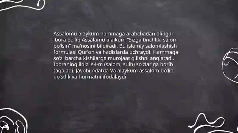 Assalomu alaykum hammaga 3