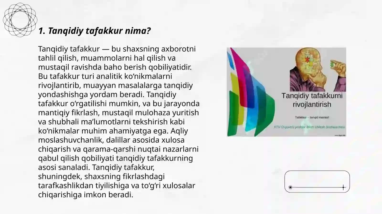 Talabalarda tanqidiy tafakkurni rivojlantirish usullari 3