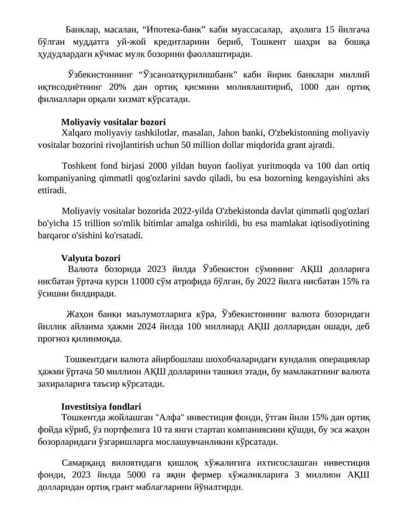 Moliya tizimi va uning tarkibiy qisimlari 3