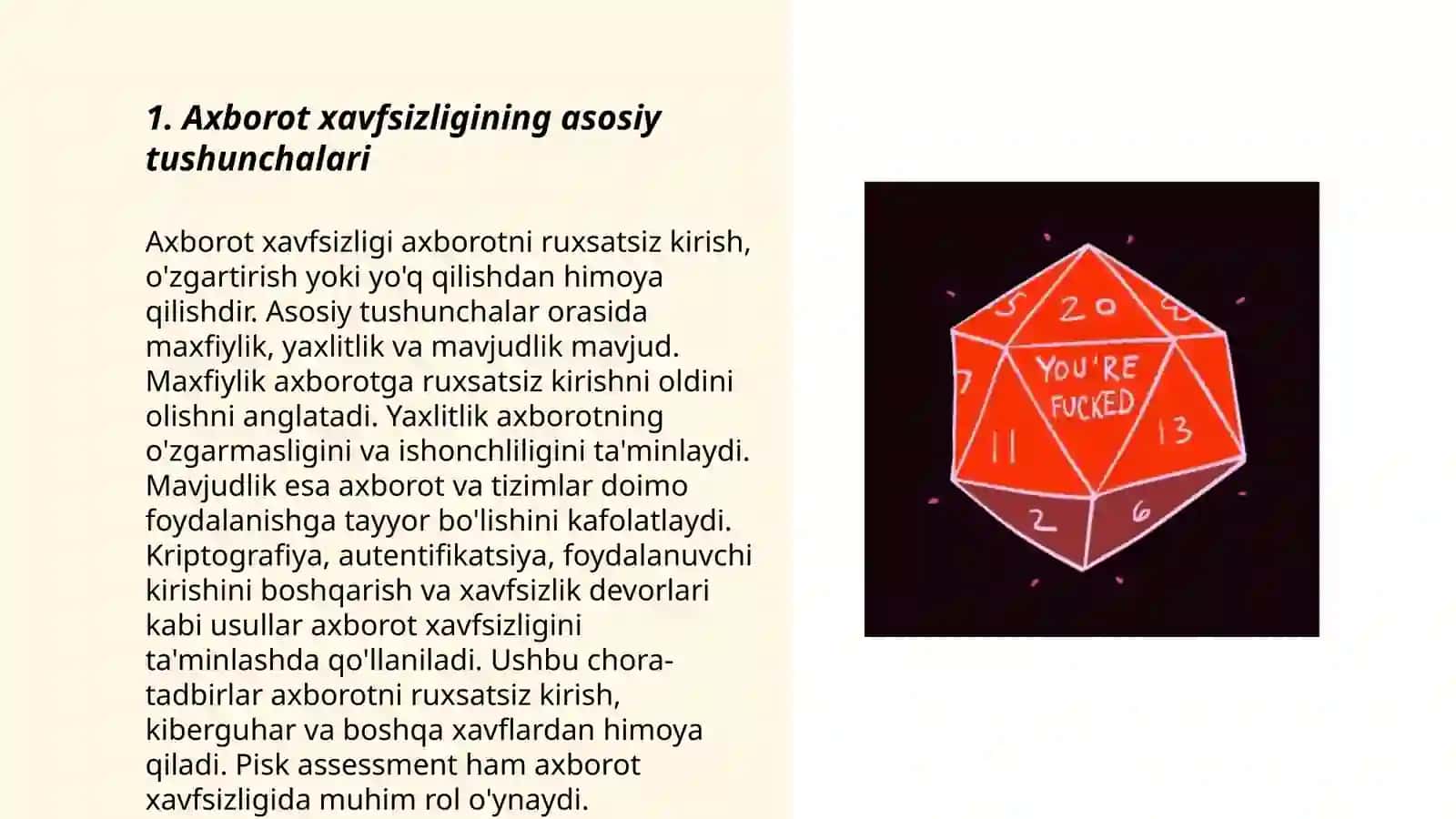Tibbiyot tizimlarining axborot havfsizligini ta'minlash asoslari 3