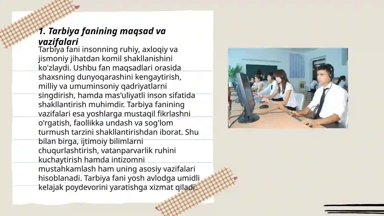 Tarbiya fanining oziga xos xususiyatlari 3