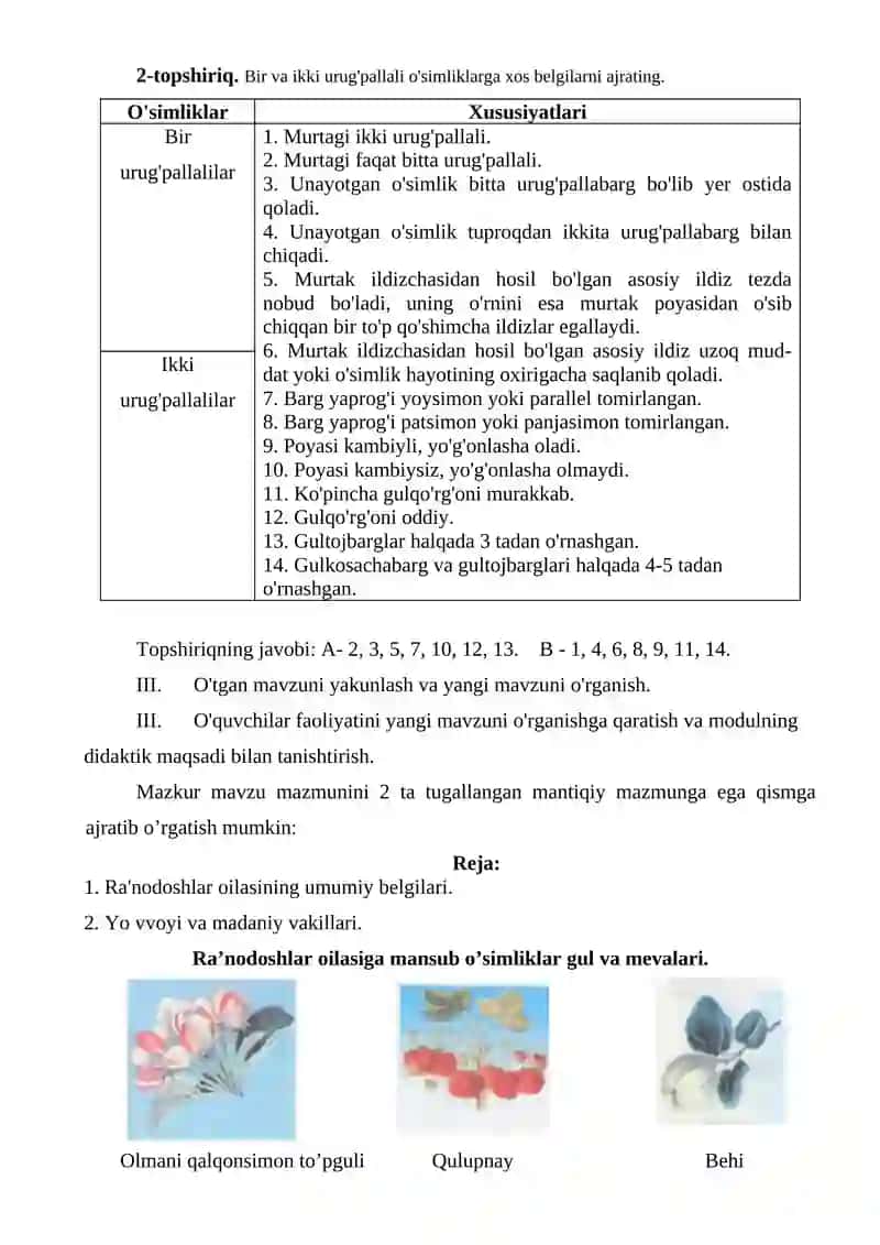 Ra'nodoshlar oilasi 3