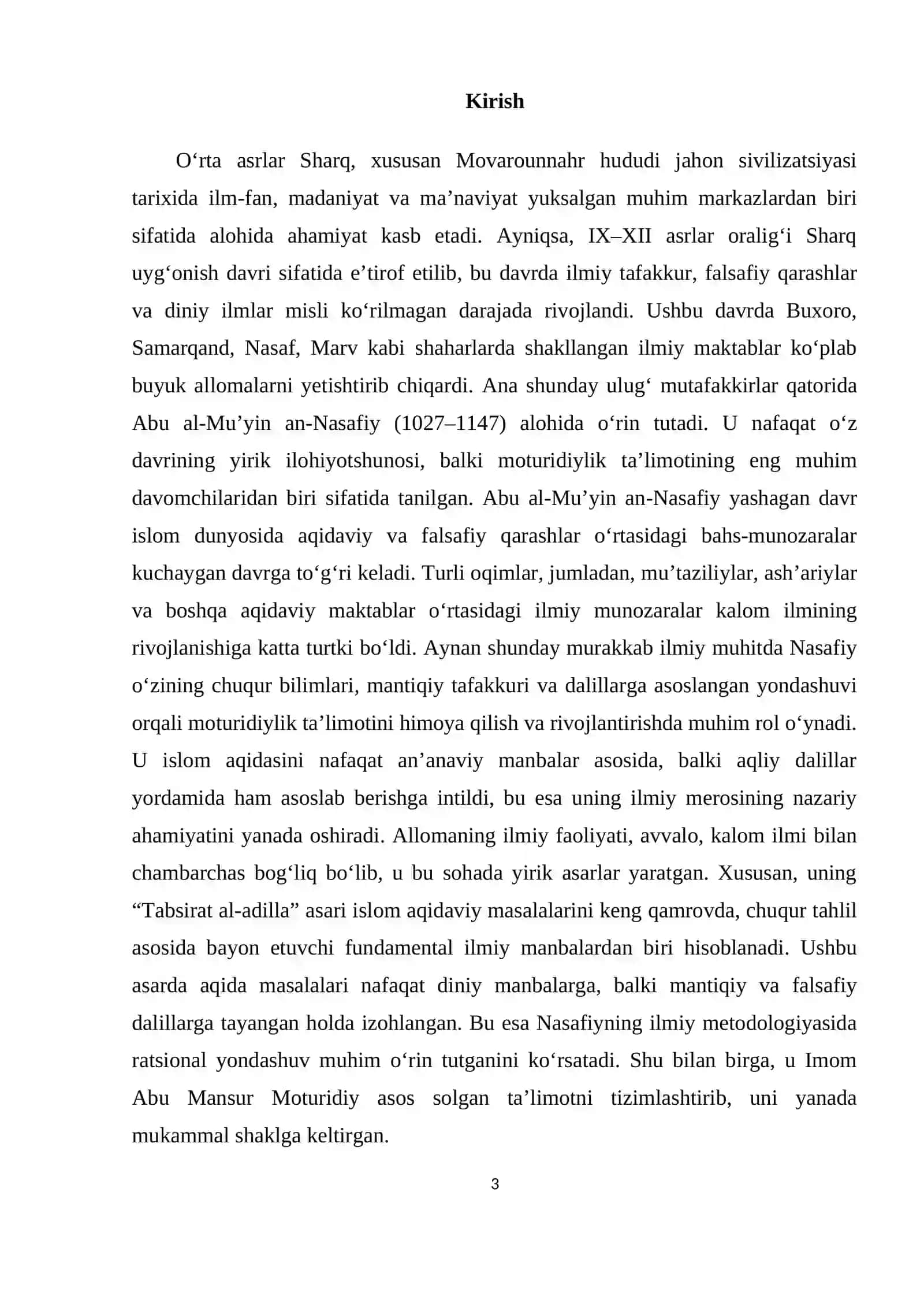 Abu al-Mu’yin an-Nasafiy (1027-1147) 3