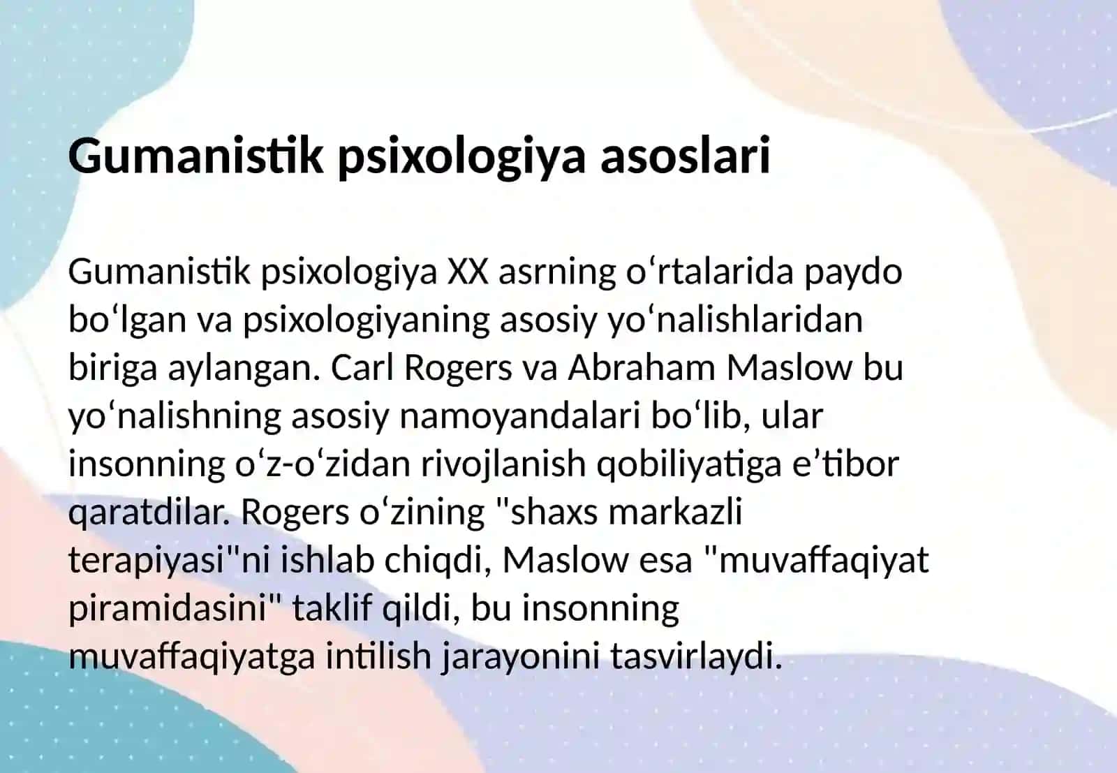 Gumanistik psixologiyada shaxs 3