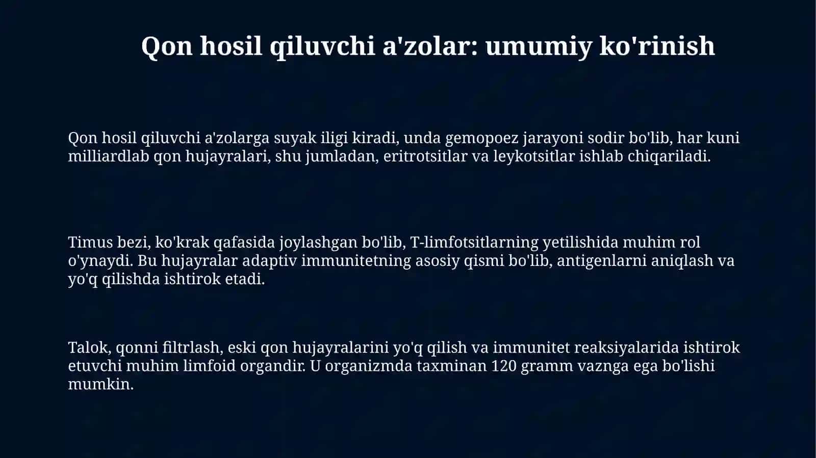 Qon Yaratuvchi immunHimoyaaʼzolari 3