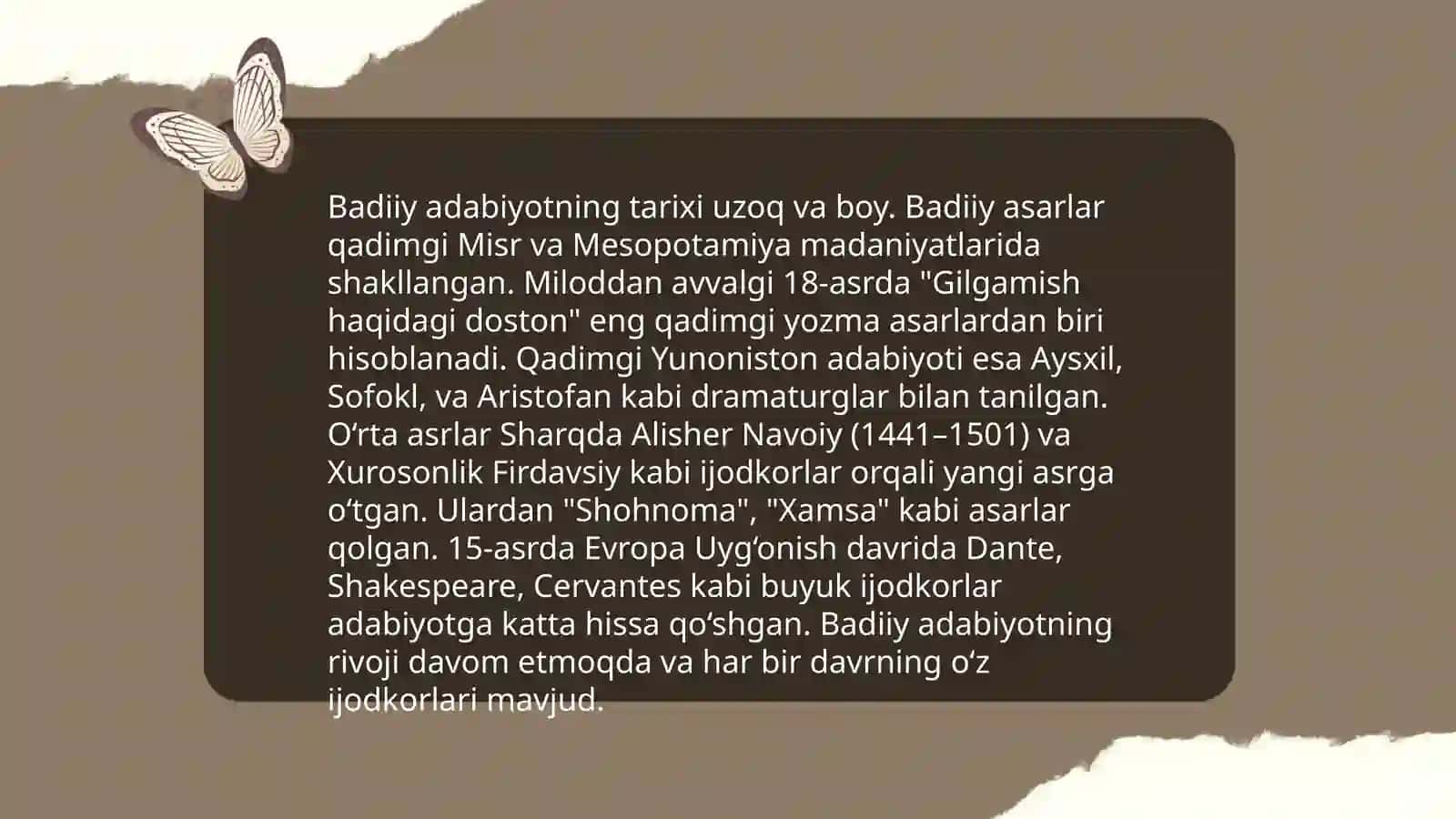 Badiiy adabiyot sanʼat turi sifatida 3