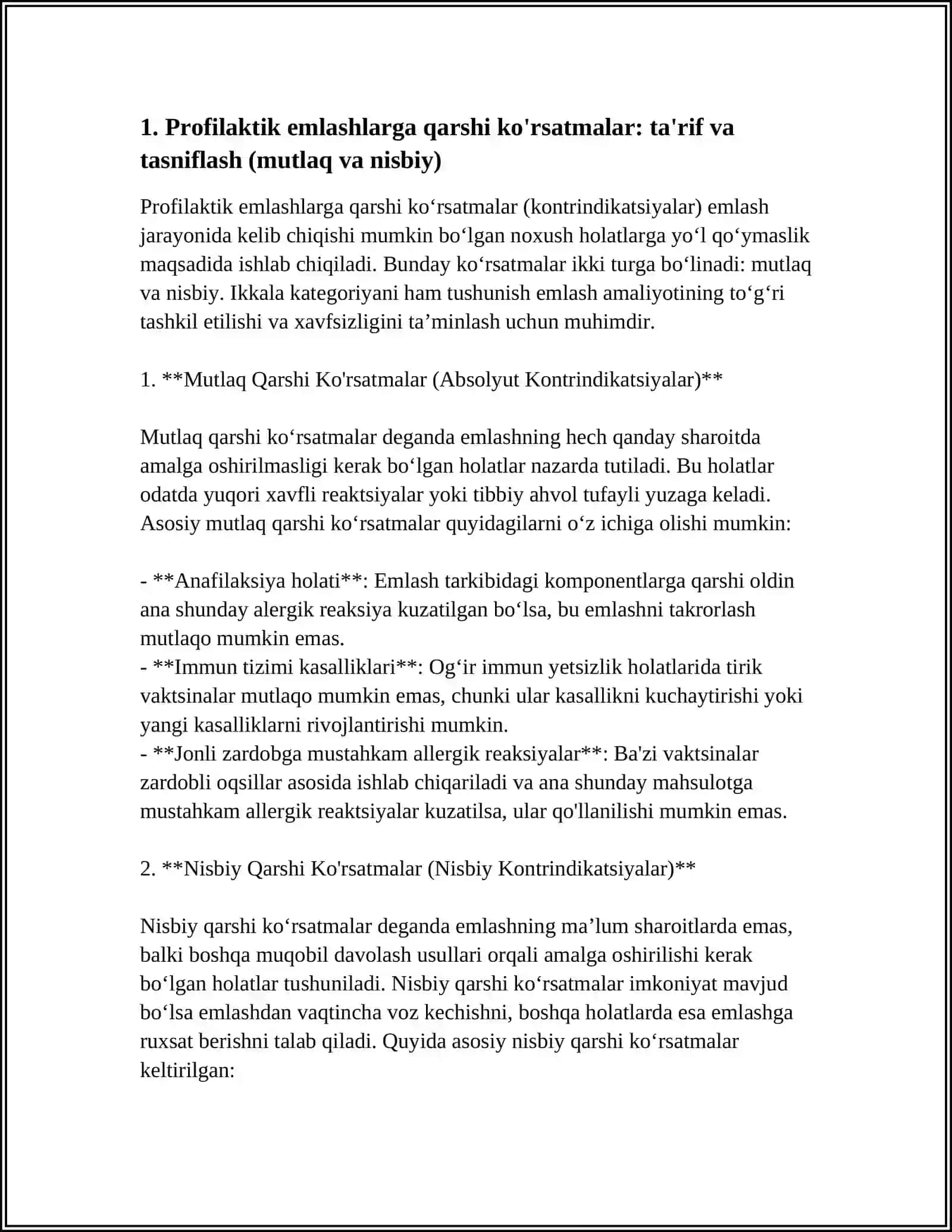 PIROFLATIK EMLASHLARGA QARSHI KOʻRSATMA VA EMLASHNI TANLASH TOʻGʻRISIDA MUSTAQIL ISH TAYYORLASH 3