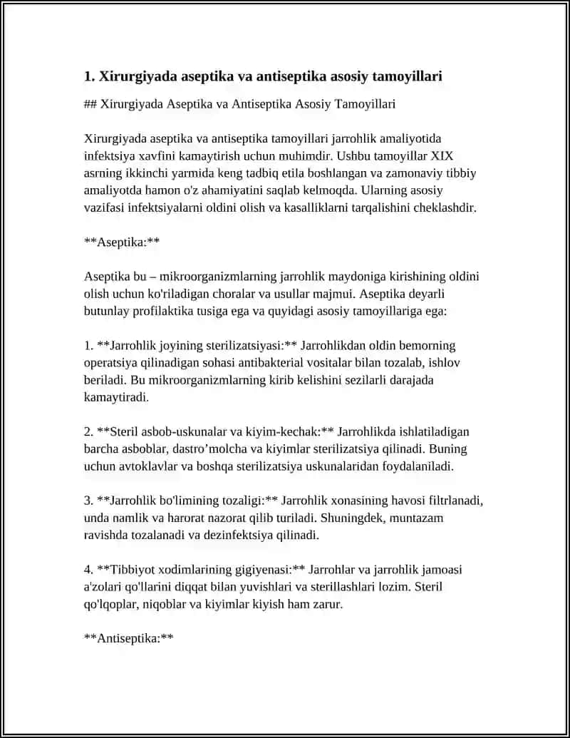 Xirurgiyada Aseptika va Antiseptika Asosiy Tamoyillari 3