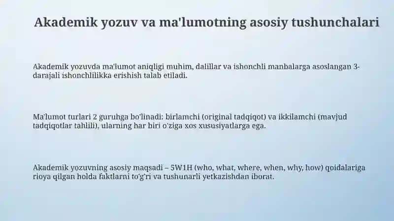 Akademik yozuv va axborot 3
