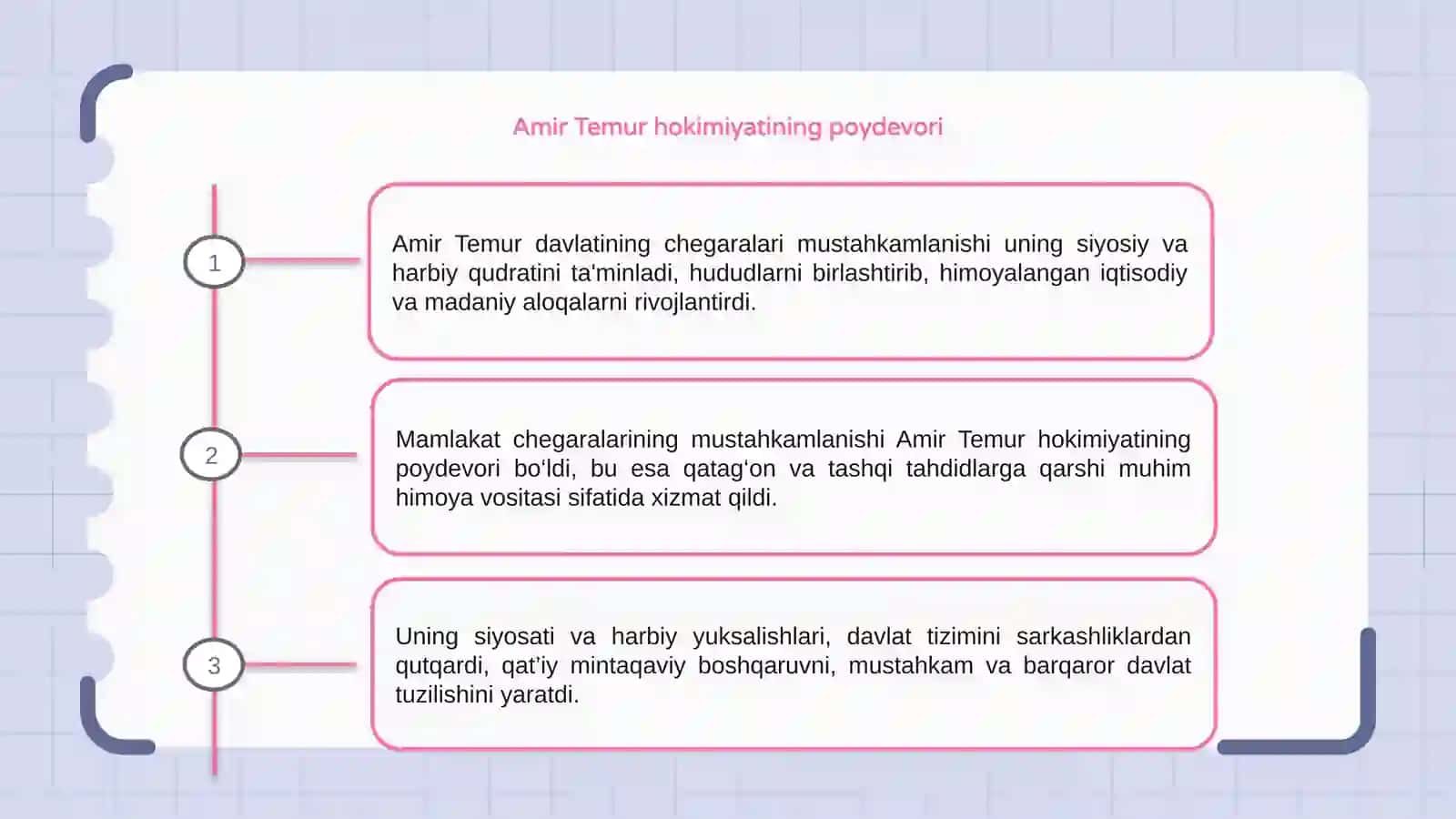 Amir Temur davlat chegaralari mustahkamlanishi 3