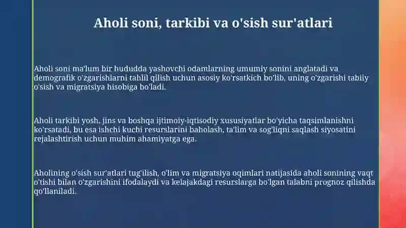 Populyatsiyaning asosiy belgilar va xususiyatlari 3