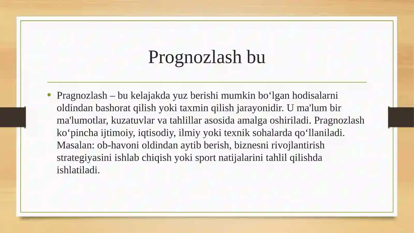 Prognozlash 3