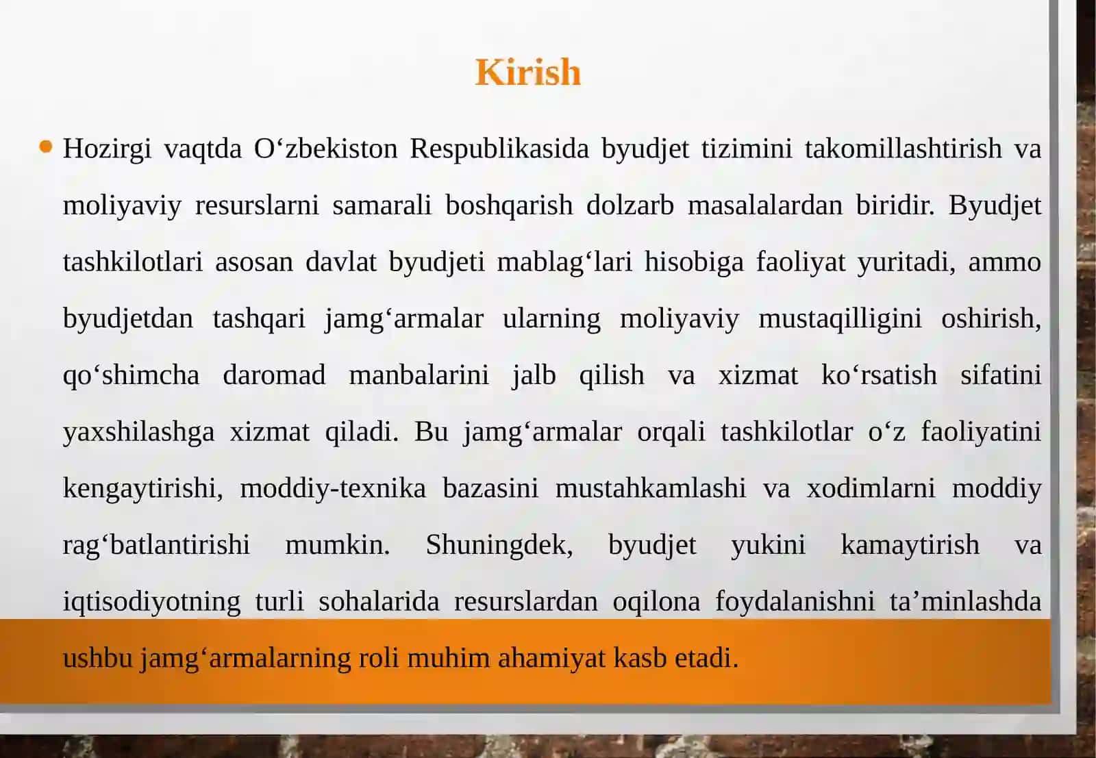 Byudjet tashkilotlarining byudjetdan tashqari jamg‘armalari daromadlari 3