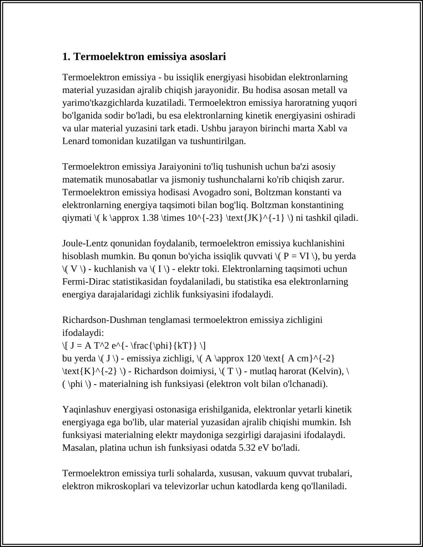 TERMOELEKTRON EMISSIYA 3