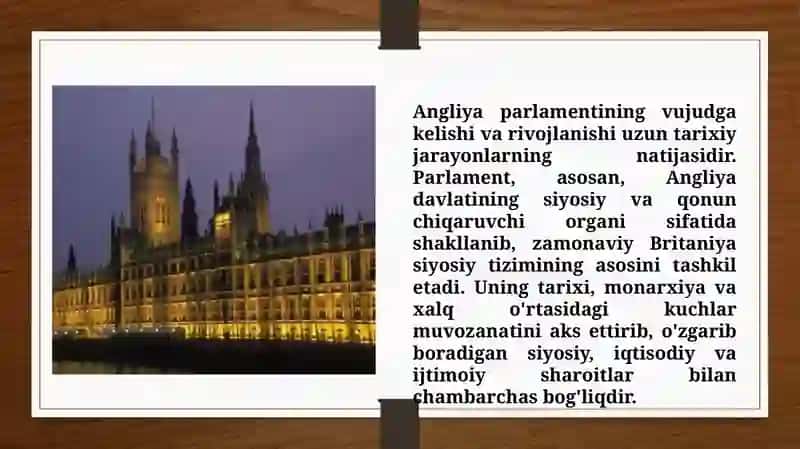 Angliya parlamentining vujudga kelishi va faoliyati (TAQDIMOT) 3