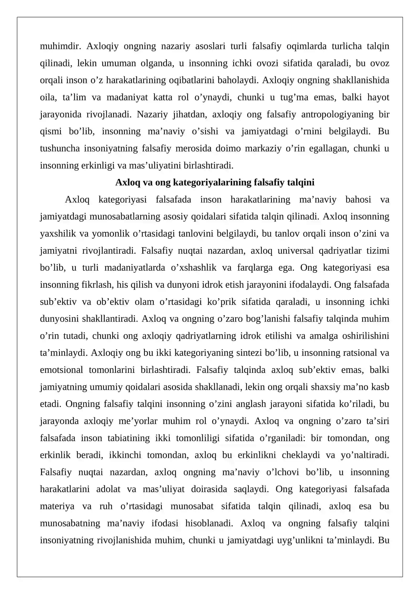 Axloqiy ongning shakllanishi 3