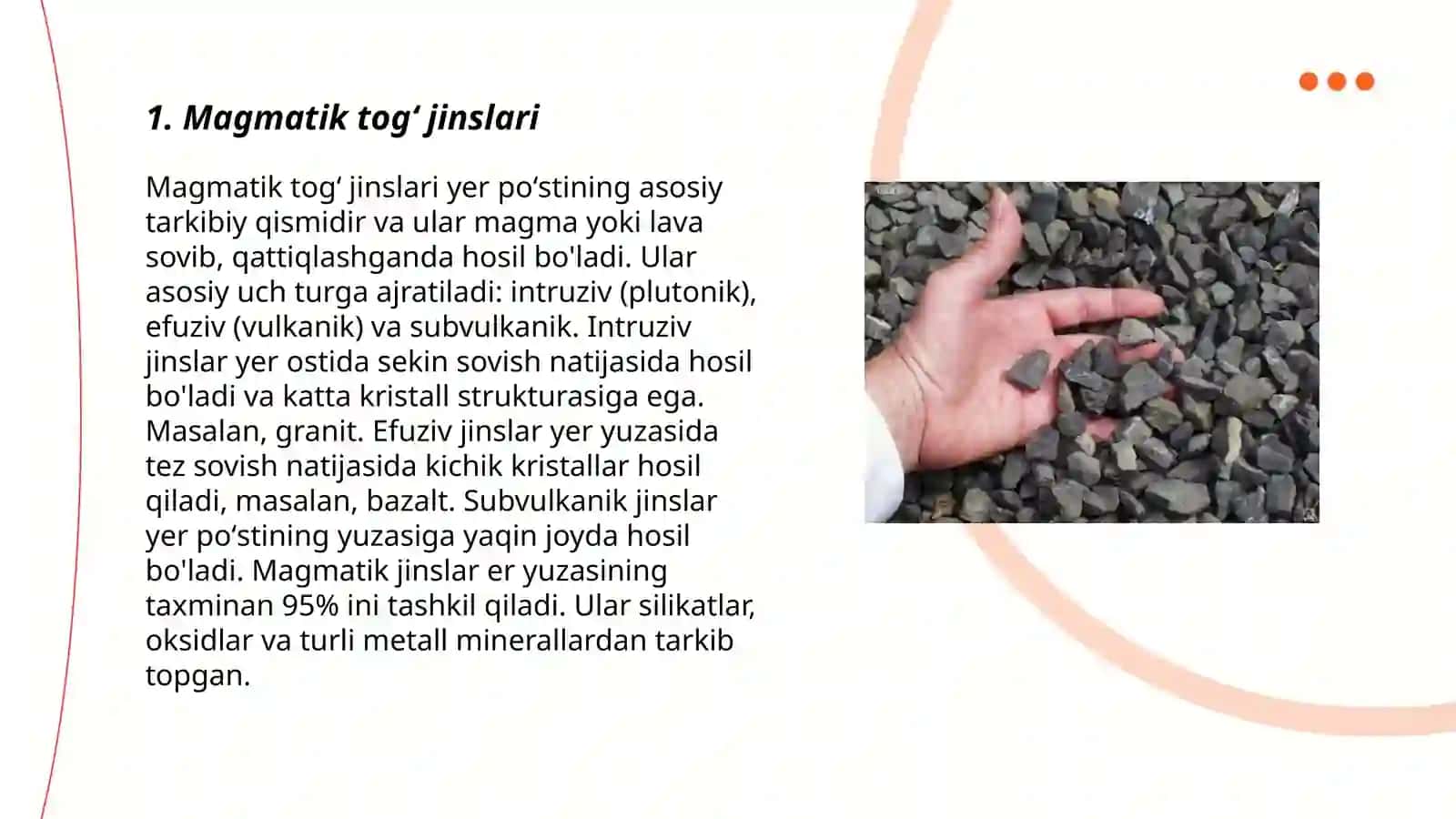 Magmatik tog‘ jinslari 3