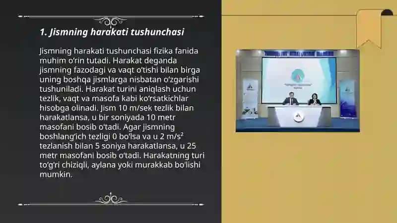 Harakatlar kinametikasi 3