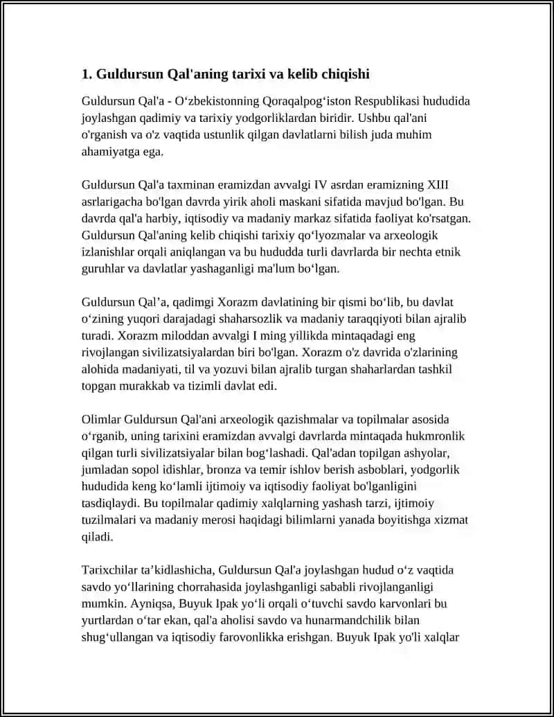GULDURSUN QAL'A 3