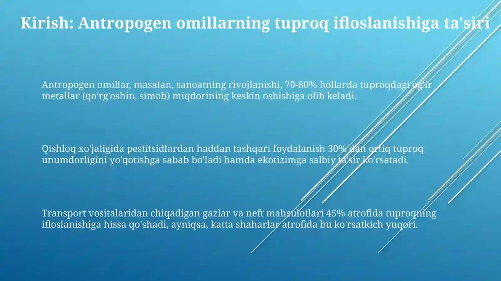 Antropogen omillarning tuproq ifloslanishiga ta'siri 3