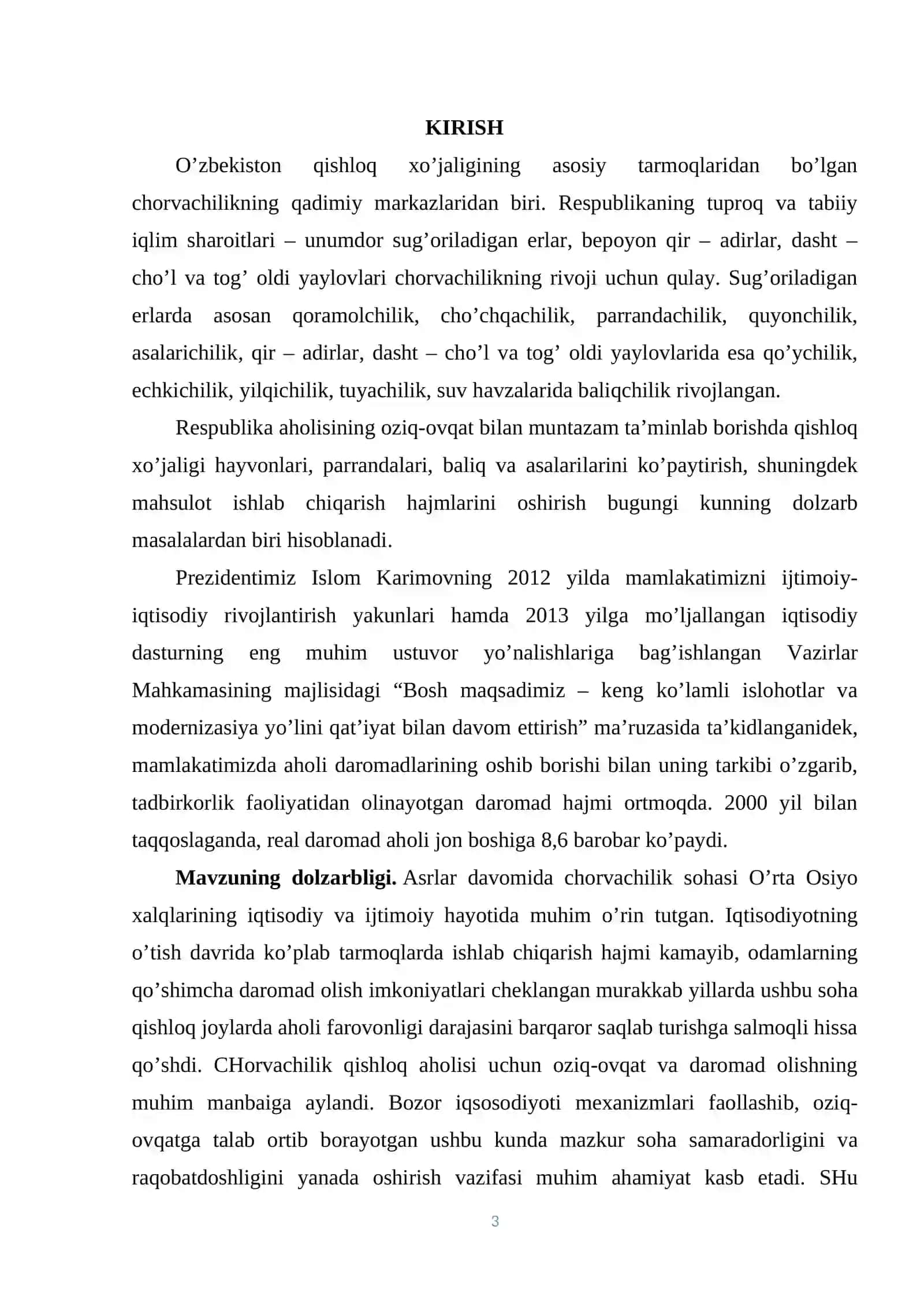 QUYI AMUDARYO IQTISODIY GEOGRFIK RAYONINING CHORVACHILIGI 3