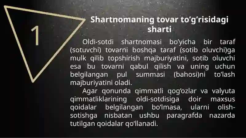 Oldi sotdi shartnomasi 3