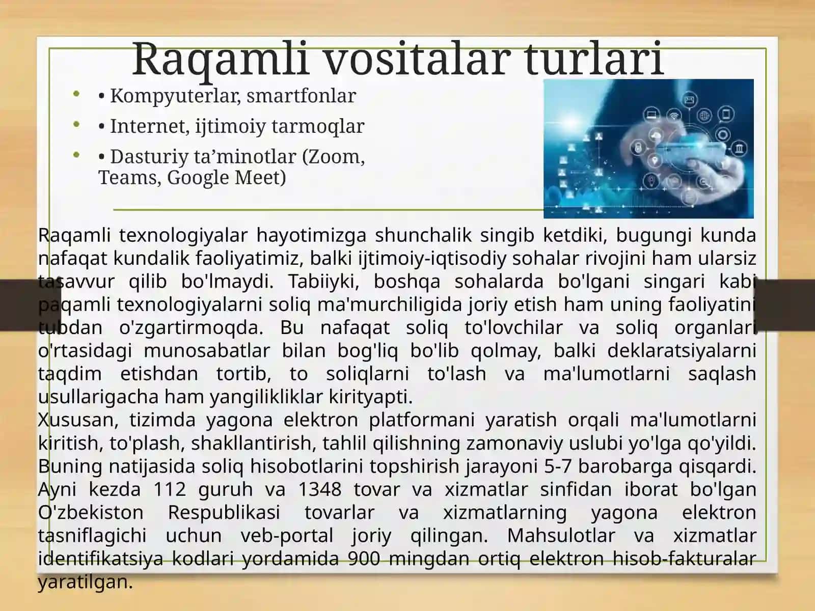 Raqamlivositalar vakasbiy muloqotdaularning qo‘llanilishi 3
