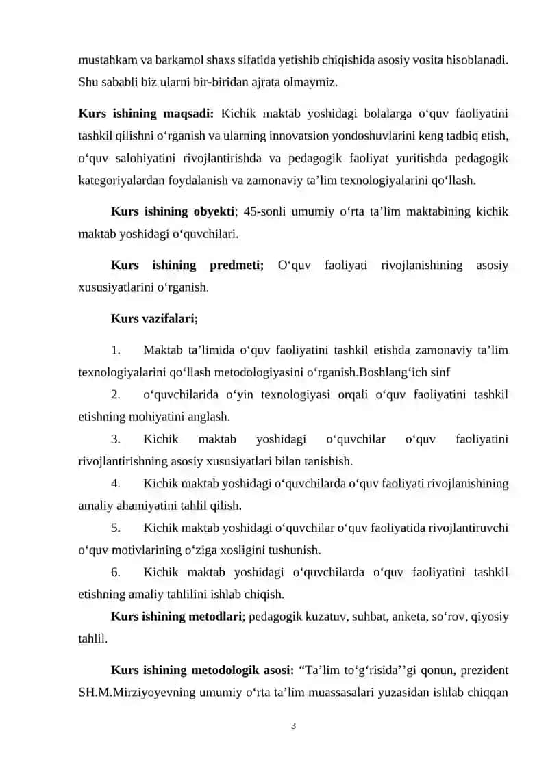 O‘quv faoliyati rivojlanishining asosiy xususiyatlari 3
