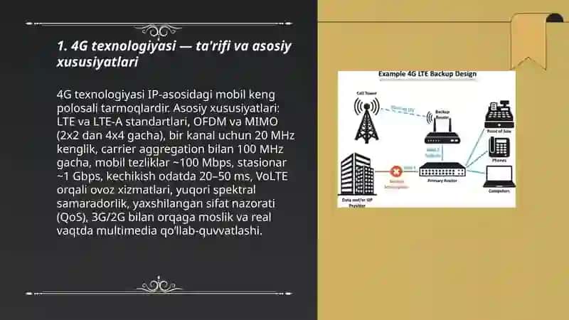 4G texnologiyasi va uning afzalliklari 3