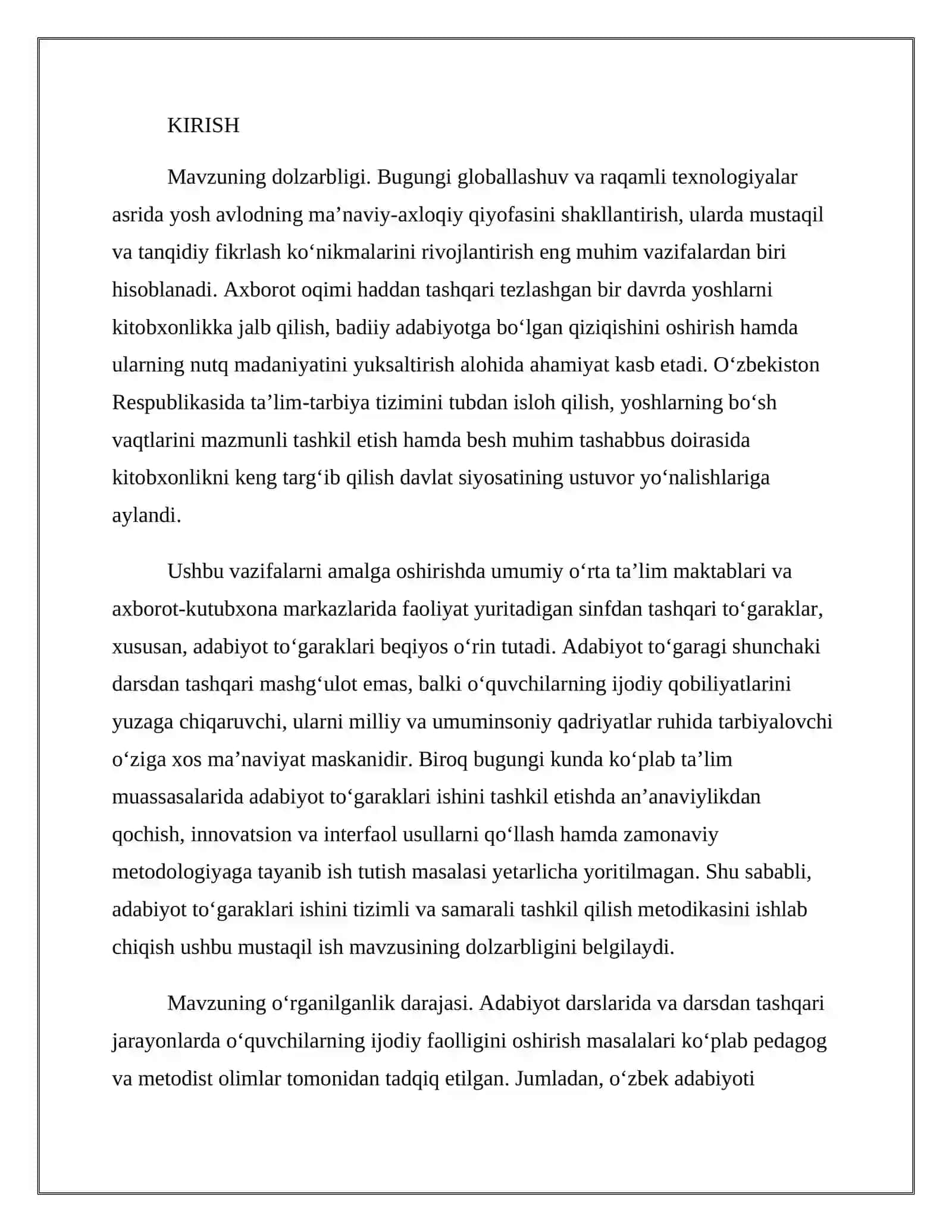 Adabiyot to‘garaklari ishini tashkil qilish 3
