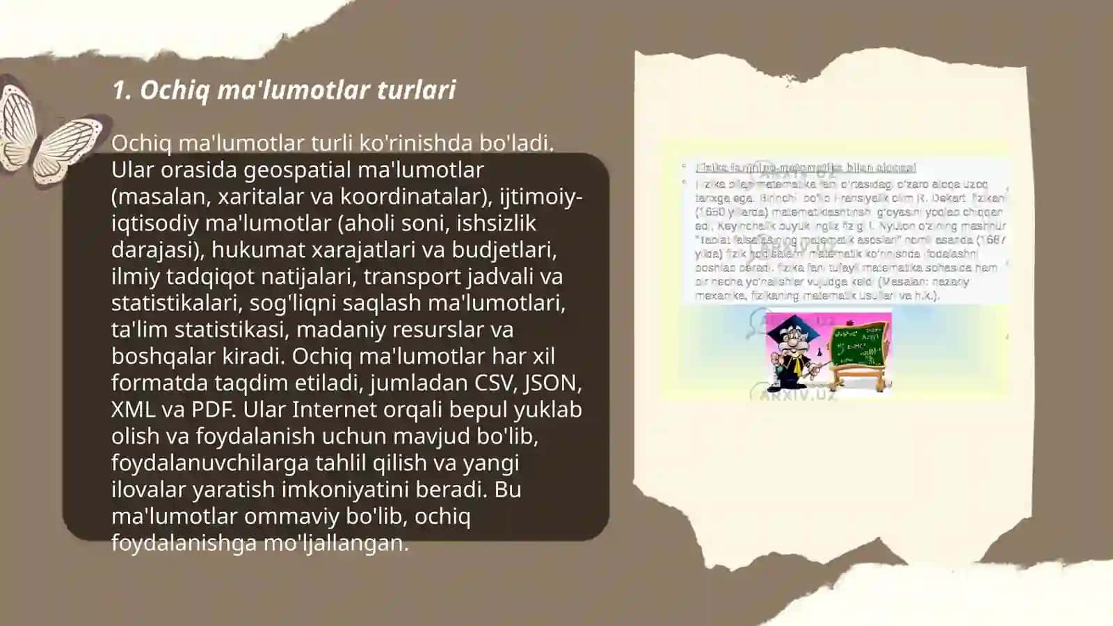 Ochiq ma'lumotlar turlari 3