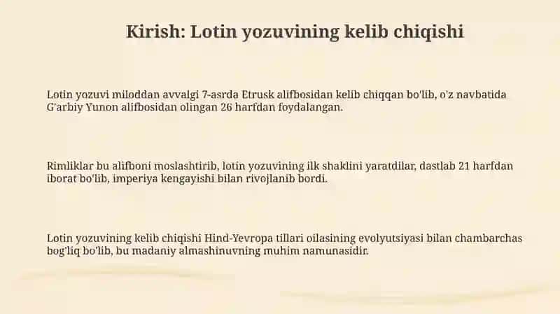 Lotin tiling kelib chiqish tarixi 3