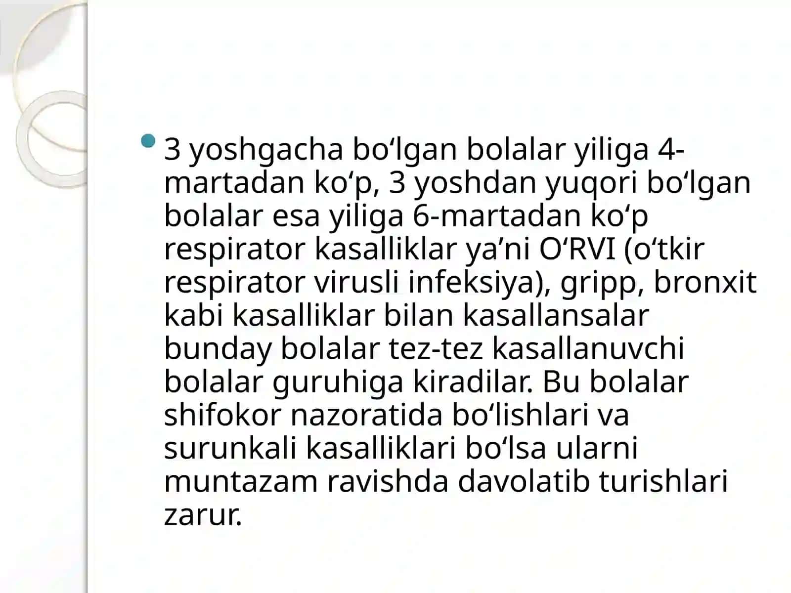 Tez-tez kasallanuvchi bolalar 3