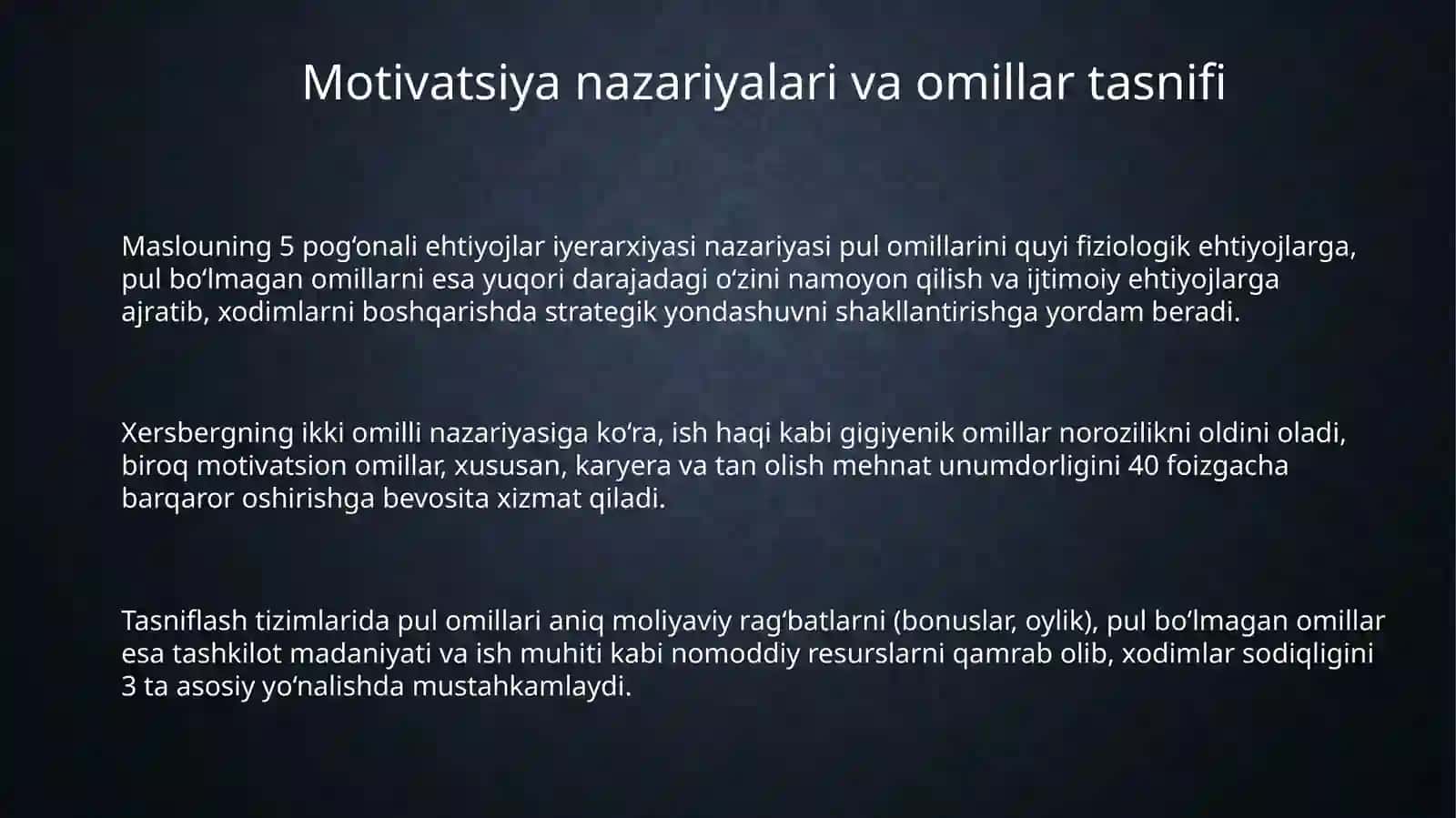 Monetar va monetar bolmagan omillar 3