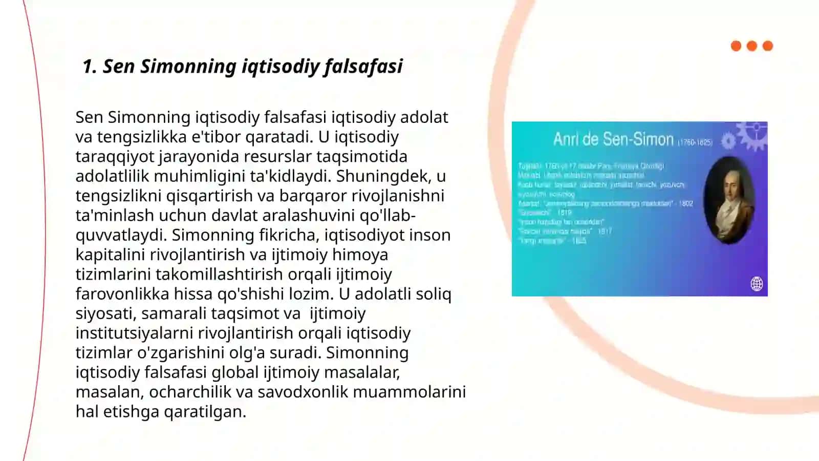 Sen Simonning iqtisodiy g‘oyalari va qarashlari 3
