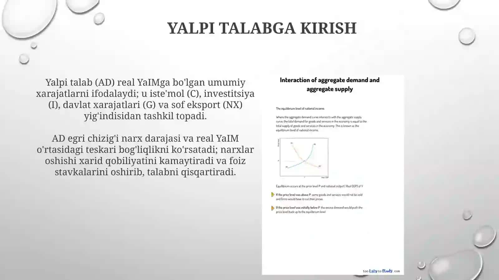 Yalpi talab va yalpi taklif modeli 3