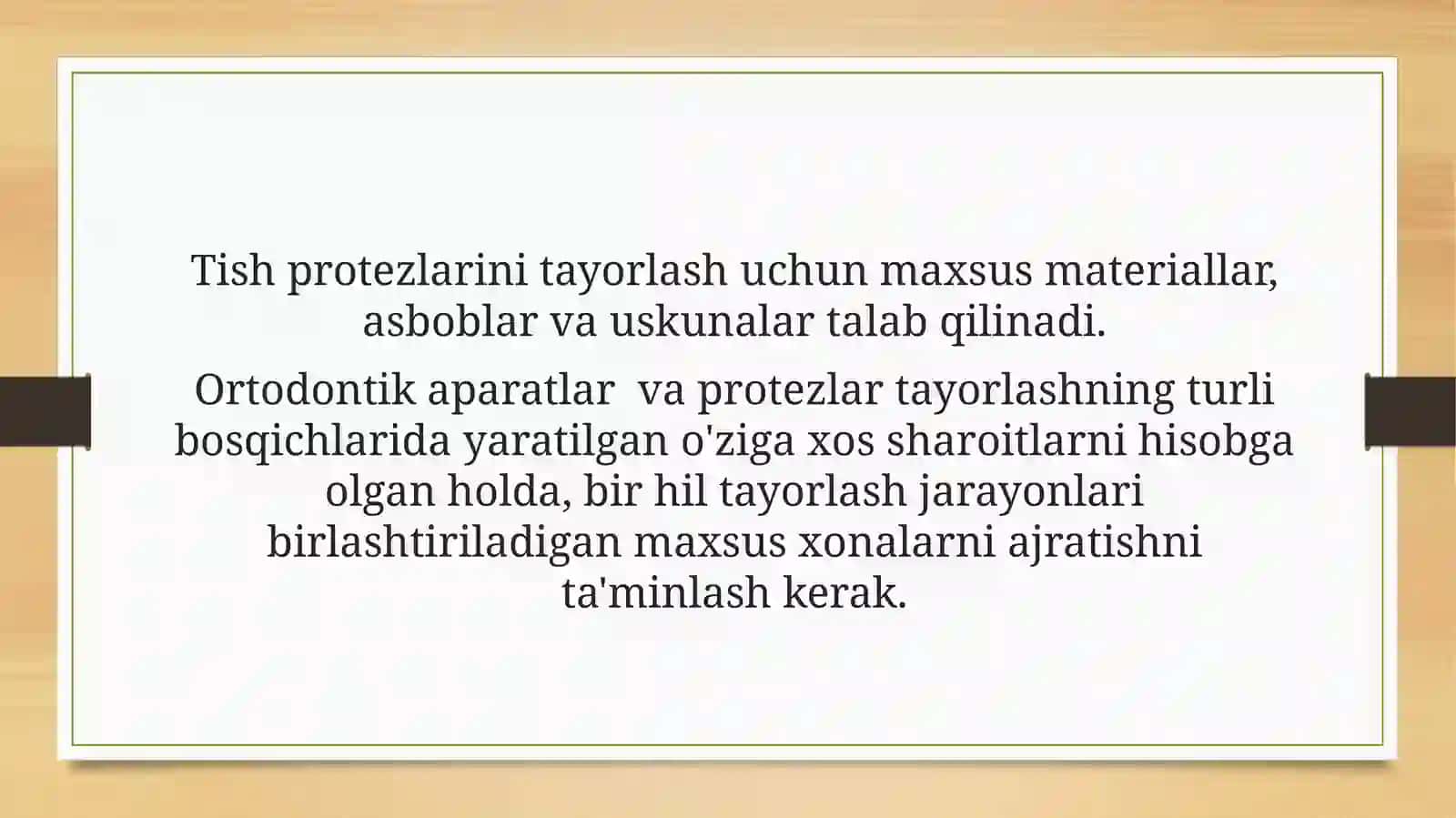 Tish protezlarini tayorlash laboratoriyasi 3