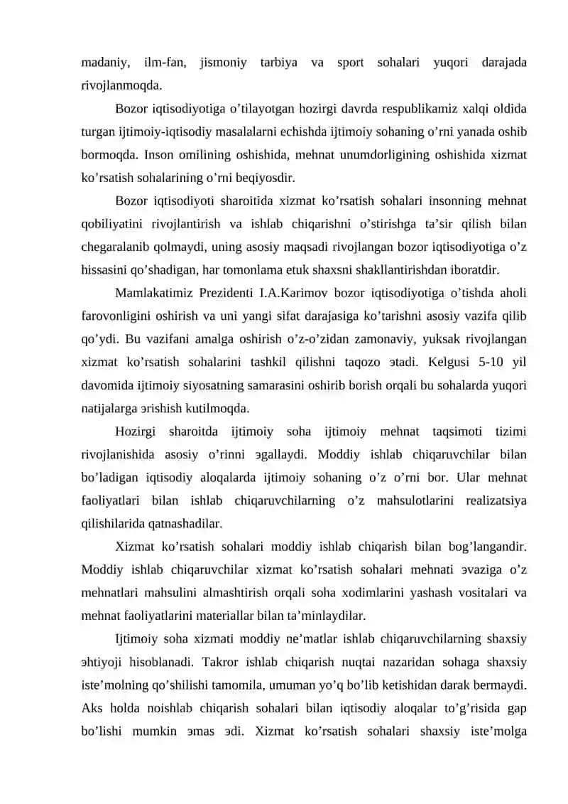 Ijtimoiy soha va uning milliy iqtisodiyotdagi roli 3